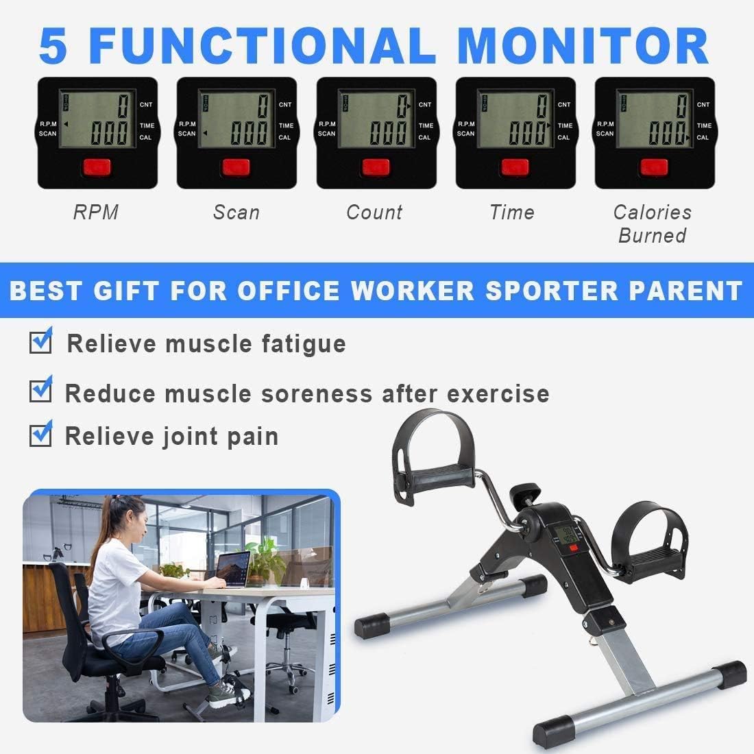 Arm & Leg Mini Exercise Bike – Portable Pedal Exerciser