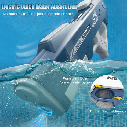 Automatic Shark Water Gun – Waterproof &  Rechargeable Toy