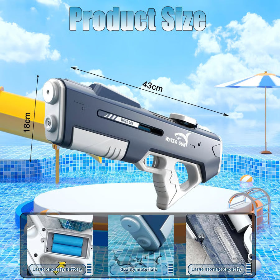 Automatic Shark Water Gun – Waterproof &  Rechargeable Toy