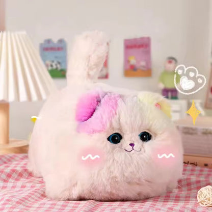 Jollyza® Realistic Plush Electric Cuddle Cat Toy with Talking Tail Wagging & Blinking Eyes